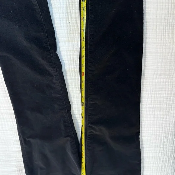 Talbots 10 petite velveteen straight leg five pocket pants. Black - Picture 5 of 6